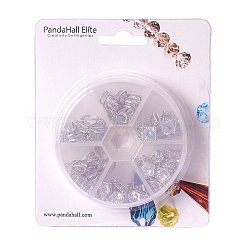 キュービックジルコニア合金チャームセット  プラチナ  10~15x8~8.5x5~6mm  穴：1~1.5mm  約10個/コンパートメント。&nbsp;ZIRC-PH0001-01P