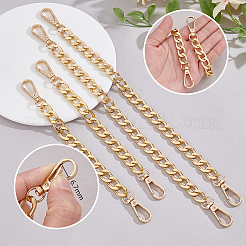 4Pcs 2 Styles Aluminum Curb Chain Bag Shoulder Straps&nbsp;PURS-PH0001-34G