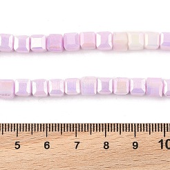 Electroplate Opaque Glass Beads Strands&nbsp;EGLA-U004-02D