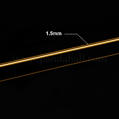 つや消し丸型アルミ線  ゴールド  15ゲージ  1.5mm  68 m /ロール&nbsp;AW-BC0003-30E-1.5mm