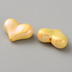 Electroplate Opaque Acrylic Beads&nbsp;MACR-WH0010-38E