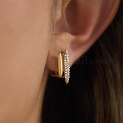 304 Stainless Steel Rhinestone Stud Earrings for Women&nbsp;SA-CBA0E8A-02G