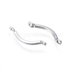 変色しにくい304ステンレススチールリンクコネクター  アーチ  ステンレス鋼色  15x2x3mm  穴：1mm&nbsp;STAS-S117-017