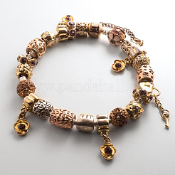 135Pcs 9 Styles Tibetan Style European Beads&nbsp;FIND-GO0001-26