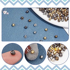 200個4色ミニ合金シャンクボタンセット  1穴  キノコ  diyの人形の服  ミックスカラー  4x4mm  穴：1.2mm  50個/カラー&nbsp;BUTT-NB0001-60