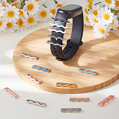 15Pcs 3 Colors Alloy Wave Watch Band Charms for Watch Loops Accesssories&nbsp;FIND-FH0017-65
