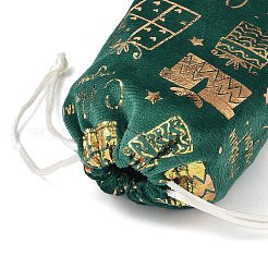 Gold Stamping Christmas Velvet Storage Bags&nbsp;ABAG-Q053-01B-02E