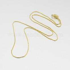 925 Sterling Silver Box Chains Necklace with Spring Ring Clasps for Men Women&nbsp;STER-M086-03G
