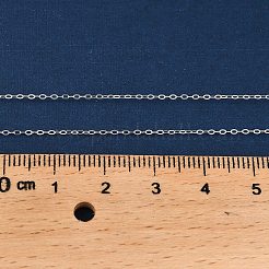 925 Sterling Silver Cable Chain Adjustable Slider Necklaces for Women&nbsp;NJEW-U030-01S-01