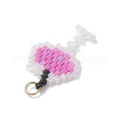 Glass Seed Beaded Pendants&nbsp;PALLOY-MZ00913-03