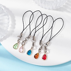 Teardrop Glass Mobile Straps&nbsp;HJEW-JM01427