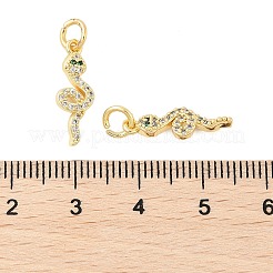 Brass Micro Pave Cubic Zirconia Pendants&nbsp;KK-U056-07G
