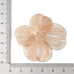 真鍮製ビーズキャップ  エッチングされた金属装飾  カドミウムフリー＆ニッケルフリー＆鉛フリー  花  ライトゴールド  49.5x49.5x1mm  穴：0.8~1.4mm&nbsp;KK-Z058-18KCG
