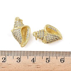 Brass Micro Pave Cubic Zirconia Pendants&nbsp;KK-B148-11G