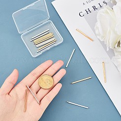 真鍮チャーム  ストリップ/バー  プラチナ·ゴールデン  40x2x2mm  穴：1mm  2色  10個/カラー  20個/箱&nbsp;KK-AR0001-47