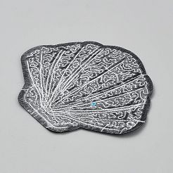 パイルレットポリエステル布パッチ  シェル形状  103x117x1mm&nbsp;PATC-WH20010-03E
