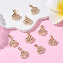 SHEGRACE Brass Micro Pave Cubic Zirconia Pendants&nbsp;XGRQ3D997-517G