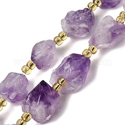 Electroplated Raw Rough Natural Amethyst Beads Strands&nbsp;G-Z131-J02-06