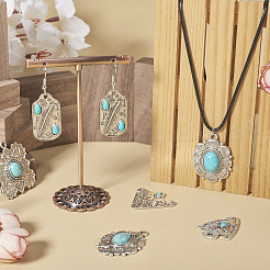 16Pcs 8 Styles Synthetic Turquoise Pendants&nbsp;FIND-TA0002-15