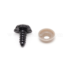 樹脂クラフト安全スクリュードッグノーズ  ぬいぐるみ人形作り用品  ブラック  11x4mm  穴：4.5mm&nbsp;RESI-TAC0013-01