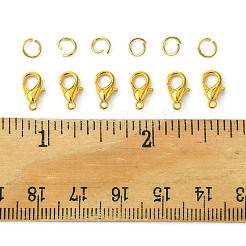 亜鉛合金カニカン  304ステンレススチールオープン丸カン付き  ゴールドカラー  10x6mm  穴：1mm  80pc&nbsp;FIND-FS0002-40G