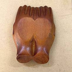 Wooden Hand Dish Jewelry Plate&nbsp;DJEW-NH0001-02