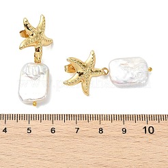 304 Stainless Steel and Natural Baroque Pearl Keshi Pearl Stud Earrings&nbsp;EJEW-JE07106-01