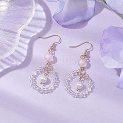 304 Stainless Steel with Acrylic Studs Dangle Earrings&nbsp;EJEW-JE05962-02