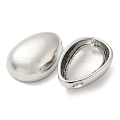 真鍮チャーム  カドミウムフリー＆ニッケルフリー＆鉛フリー  ティアドロップ  プラチナメッキ  24x17x8mm  穴：3.5x2.5mm&nbsp;KK-Q809-22P