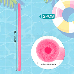 EPEフォーム中空スティック2個  クラフトフォームロッド  ライトサーモン  1500x67mm&nbsp;AJEW-GA0011-35C