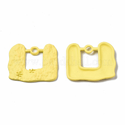 Spray Painted Alloy Pendants&nbsp;PALLOY-Q434-011E-NR