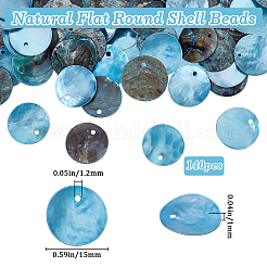 140Pcs Dyed Natural Akoya Shell Pendants&nbsp;BSHE-BBC0001-07D