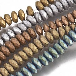 PVD Vacuum Plating Non-magnetic Synthetic Hematite Beads Strands&nbsp;G-I276-09