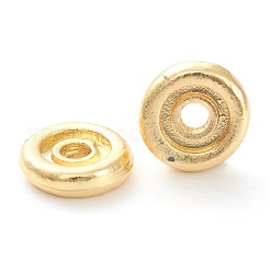 ラックメッキ合金スペーサービーズ  鉛フリー＆カドミウムフリー  長持ちメッキ  ディスク  18KGP本金メッキ  8x2mm  穴：2mm&nbsp;KK-J277-27G