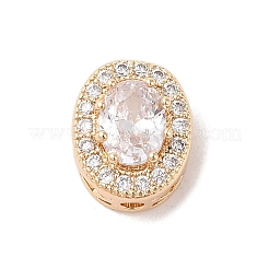 Brass Micro Pave Cubic Zirconia Beads&nbsp;KK-B100-073G-01