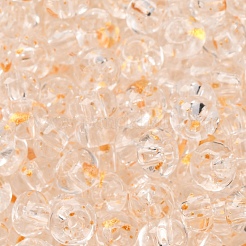 ベーキングペイント透明色ガラス丸ビーズ3/0個  グレードA  丸い穴  桃パフ  5.5x3mm  穴：1.8mm  約2500個/ポンド&nbsp;SEED-L011-13A-09