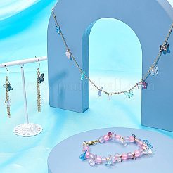 透明スプレー塗装ガラスチャーム  グリッターパウダー付き  蝶  ミックスカラー  9.5x11x3mm  穴：0.8mm&nbsp;GLAA-T016-22