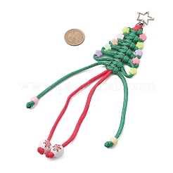 5Pcs Polyester & Spandex Cord Christmas Tree Pendant Decorations&nbsp;HJEW-JM03799