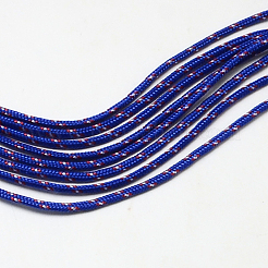 ポリエステル&スパンデックスコードロープ  1つの内部コア  模様を持つ  靴紐を作るための  ブルー  2mm  約109.36ヤード（100m）/バンドル&nbsp;RCP-R007-316