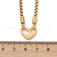 Mother's Day 304 Stainless Steel Mom Heart Pendant Necklaces for Women&nbsp;NJEW-Z079-01G