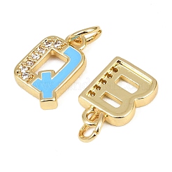 Brass Micro Pave Cubic Zirconia Charms&nbsp;KK-C250-01B