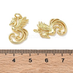 真鍮チャーム  動物シリーズ  鳥のチャーム  18KGP本金メッキ  19x12x2.5mm  穴：3.5mm&nbsp;KK-T085-20C-G