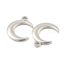 合金ペンダント  ダブルホーン/三日月チャーム  プラチナ  21.5x16x2mm  穴：2mm&nbsp;FIND-A039-15P