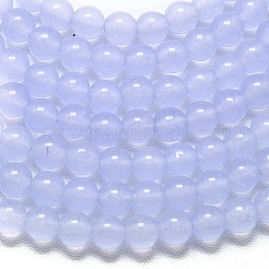 天然石マレーシアジェイドビーズ連売り  染め＆加熱  ラウンド  ライラック  4~4.5mm  穴：0.8mm  約85~88個/連  14.57~14.96インチ（37~38cm）&nbsp;G-L645-C01-4mm-02