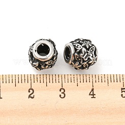 316サージカルステンレスビーズ  蝶  アンティークシルバー  10.5x10mm  穴：4mm&nbsp;STAS-Q304-15AS