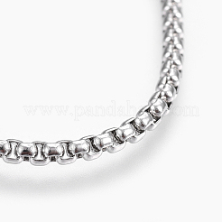 Tarnish Resistant 304 Stainless Steel Box Chain Bracelets&nbsp;BJEW-P239-01B