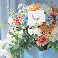 鉄の花のピック  ハートチップメモフォトホルダー  フラワーアレンジメント ブーケ 結婚式の装飾用  ゴールドカラー  299x17x2.5mm  20個/袋&nbsp;OFST-WH0002-36G