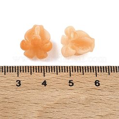 合成サンゴ刻まれたビーズ  染め  花  ナバホホワイト  12x12.5x11.5mm  穴：1.4mm&nbsp;CORA-K010-01L