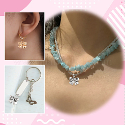 60Pcs 2 Colors Tibetan Style Alloy Pendants&nbsp;FIND-HY0005-02