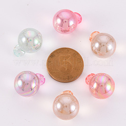 透明なアクリルビーズ  ABカラー  ラウンド  ミックスカラー  18.5x13.5mm  穴：3mm&nbsp;X-TACR-S154-42C